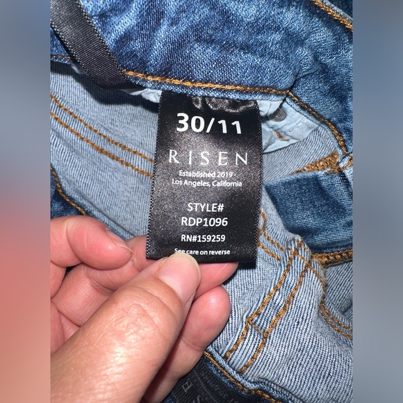 Risen High Rise Distressed Vintage Ankle Straight Leg Jeans Sz. 30/11 - Picture 9 of 10